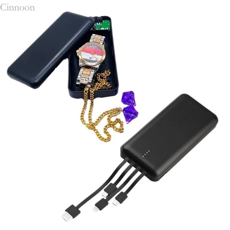 CINN Power Banks Stash Para Armazenar Pequenos Objetos , Esconderijo Dinheiro Compartimento Secreto