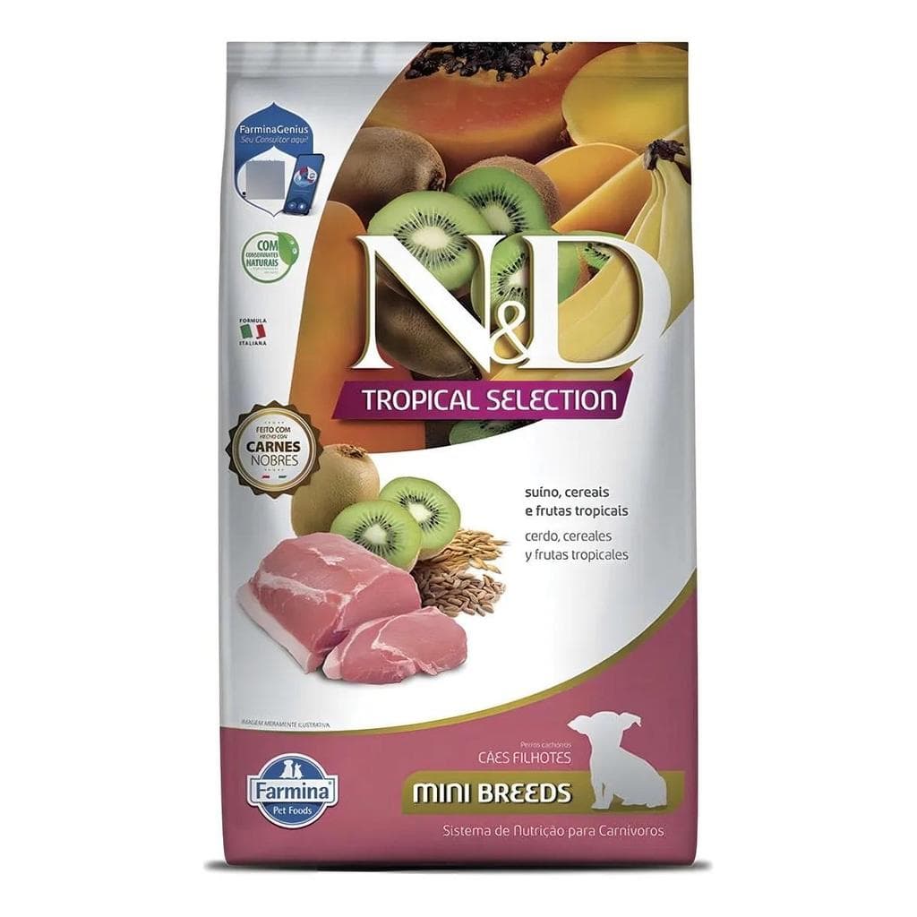 Ração N&D Tropical Selection Filhotes Mini Suíno 2,5kg (2kg + 500g Grátis)
