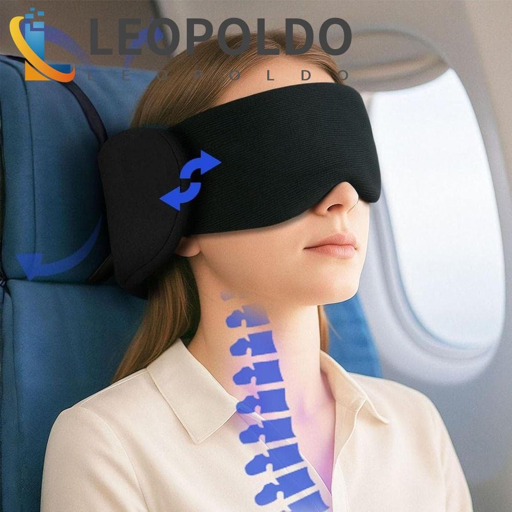 Alça De Cabeça LEOPOLDO Com Máscara Para Os Olhos , Macia 3D Dormir , Travesseiro De Viagem Blackout Aviões