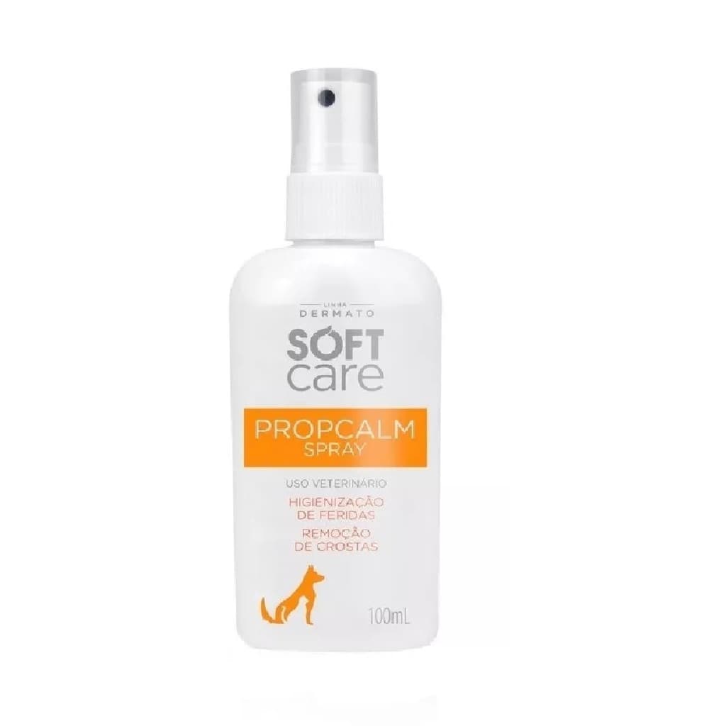 Propcalm Spray Soft Care 100 ml Limpeza Feridas Cães E Gatos