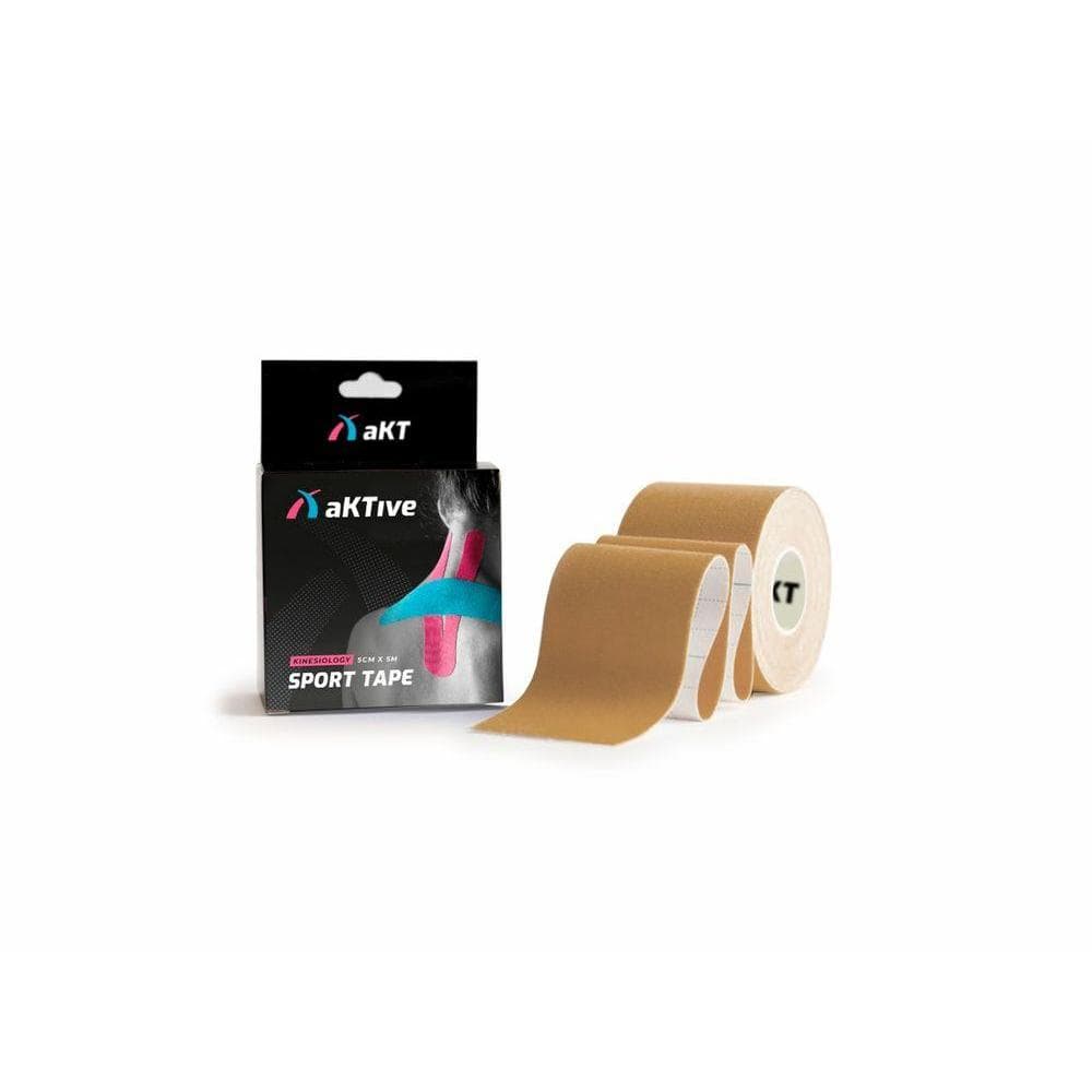 Bandagem Neuromuscular Elástica Adesiva, Bege - Aktive Tape