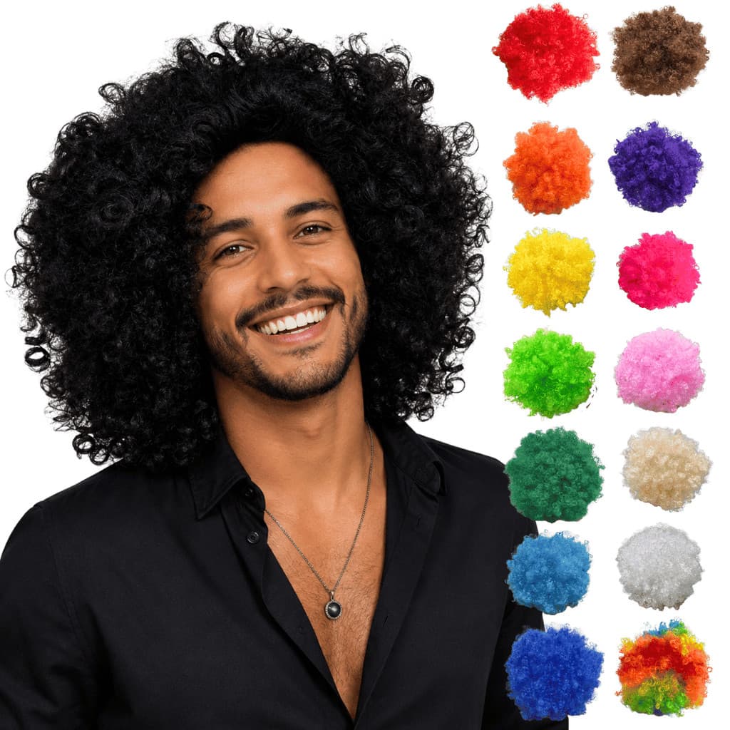 Peruca black power super volumosa varias cores cosplay