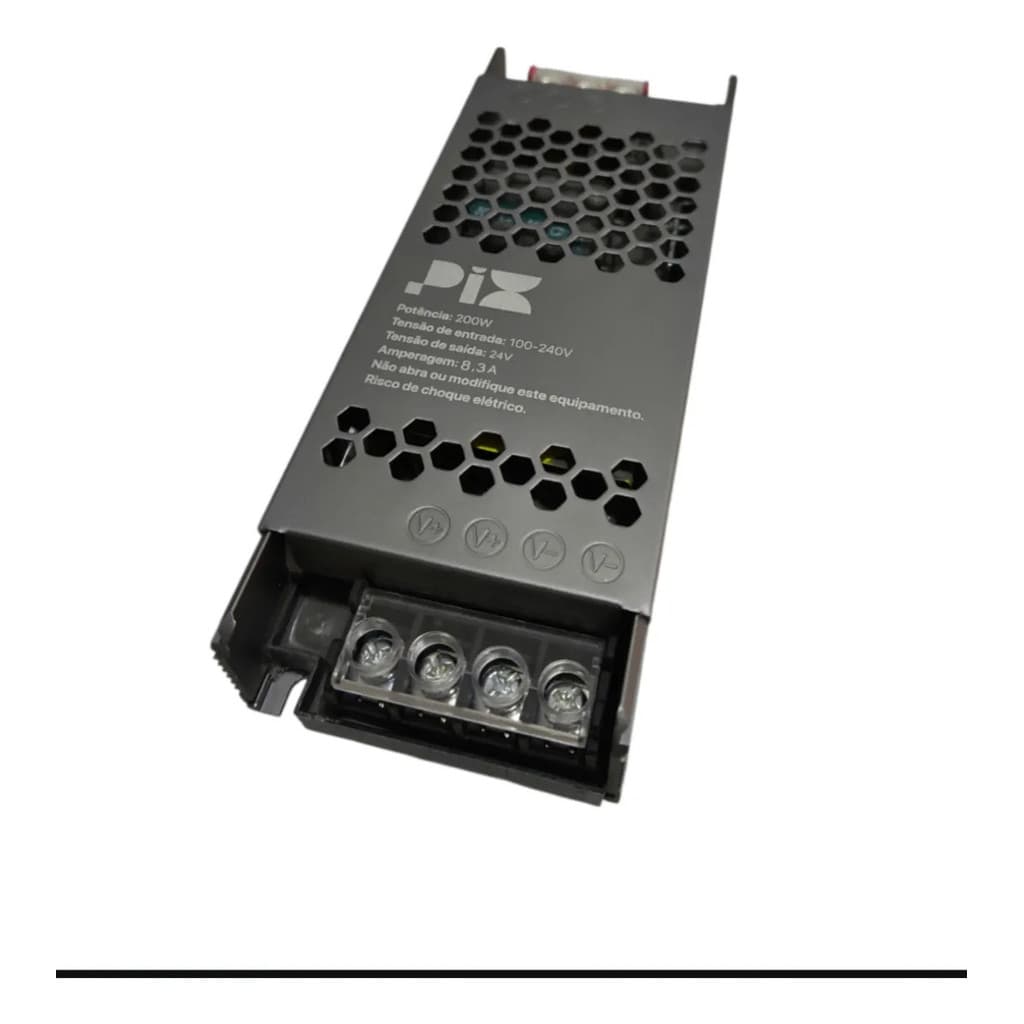 Fonte Slim Driver Chaveada Fita Led 24v 8,3a 200w Pix