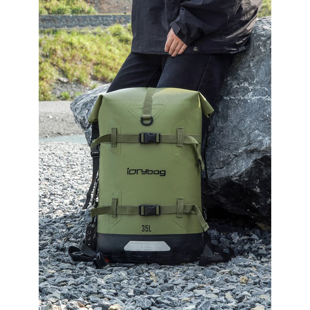 Mochila à prova d'água, bolsa de ombro portátil para uso externo, separação seca e úmida, à prova de chuva, grande capac