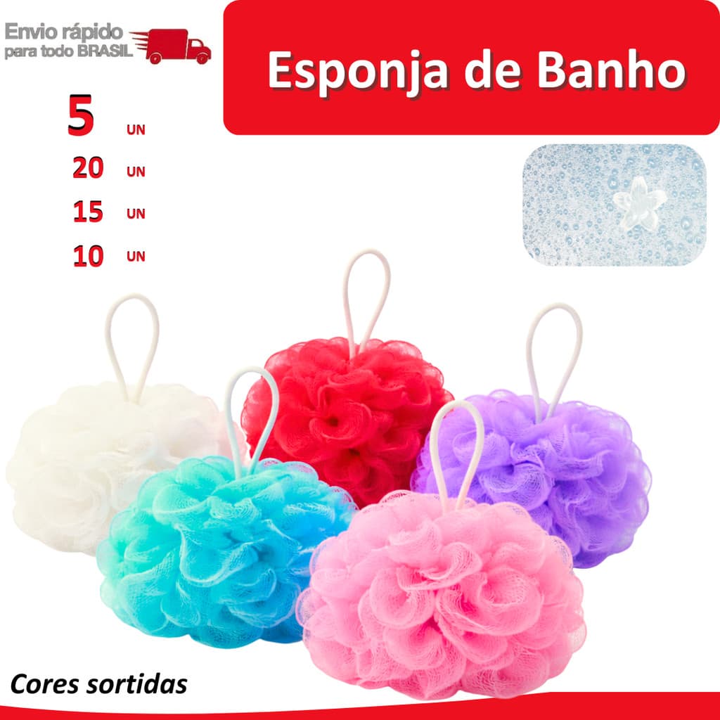 20/15/10/5 Bucha de banho Esponja limpeza higiene sabonete sabão ducha agua hidratante chuveiro