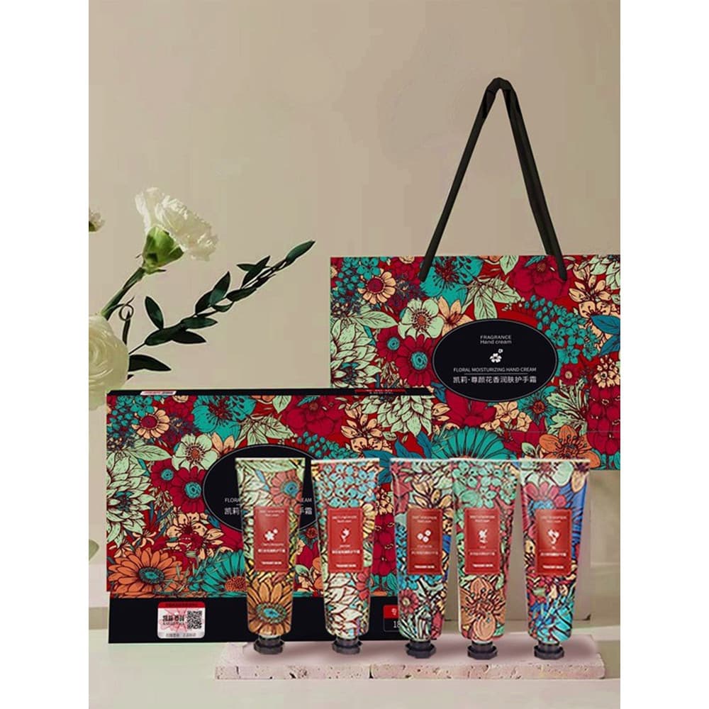 Conjunto de creme para as mãos hidratante Floral caixa acompanhando presentes dê às pessoas hidratante masculino feminin