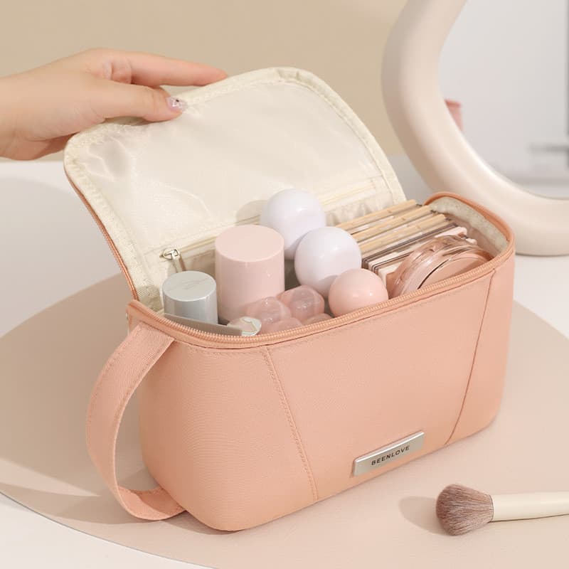 Bolsa cosmética de viagem feminina portátil de grande capacidade à prova d'água bolsa de higiene pessoal portátil bolsa