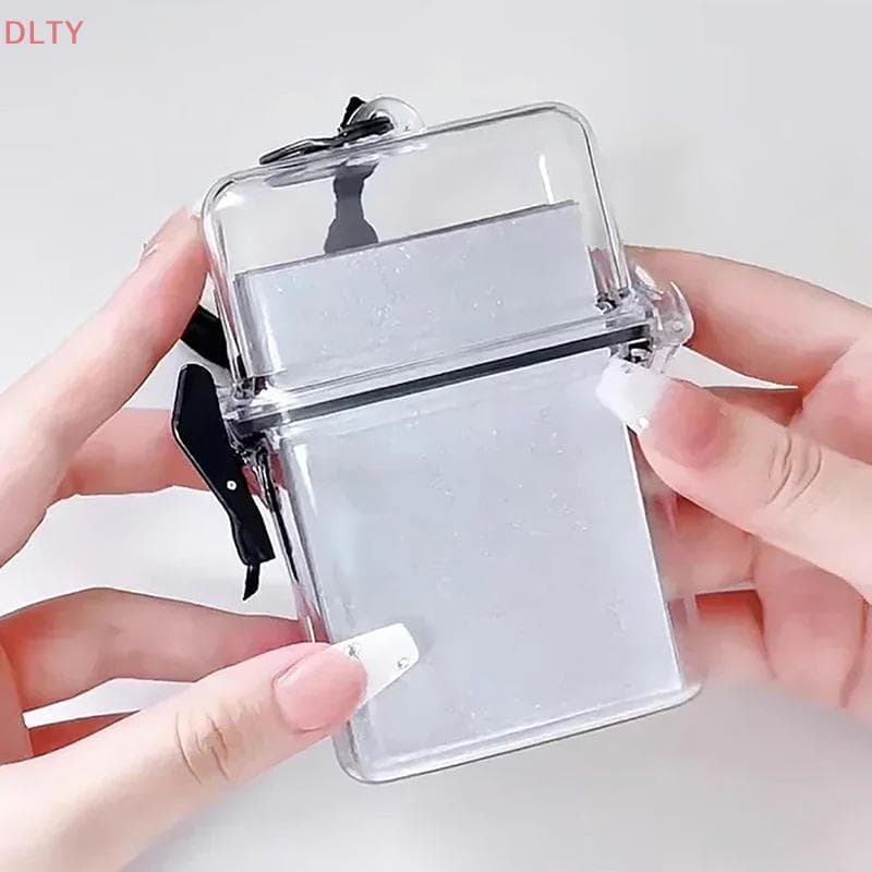 DL À Prova De Poeira Caixa De Armazenamento Transparente De 3 Polegadas Suporte Para Cartão Fotográfico Com Corda Estojo