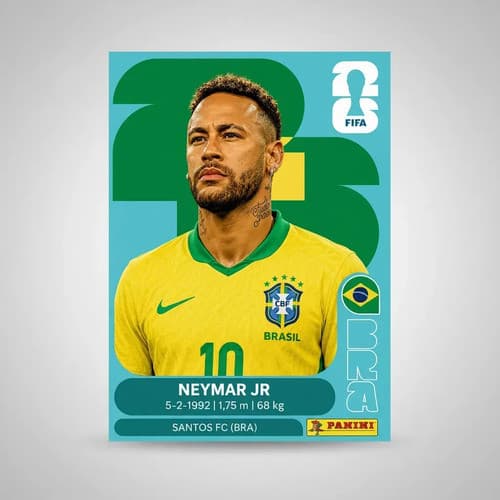 Figurinhas Copa Do Mundo Neymar Kit 2Uni Rumo Hexa Nao Oficial Neymar Figurinha Do Neymar