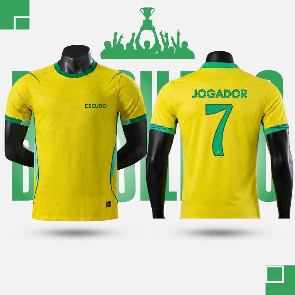 Camisa Masculina Amarela Uniforme Leve Respirável Alta Qualidade