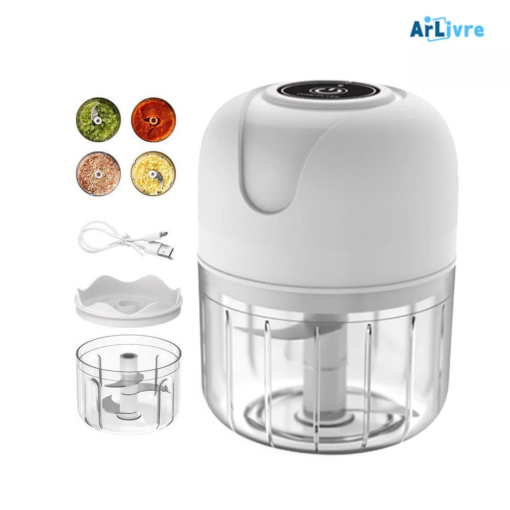 Mini triturador de fio de rádio 250ML processador de água vegetal alho gengibre Usb triturador de alho