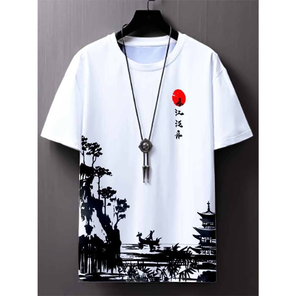 Camiseta Reff Oriental Masculino Japão Por Do Sol Premium