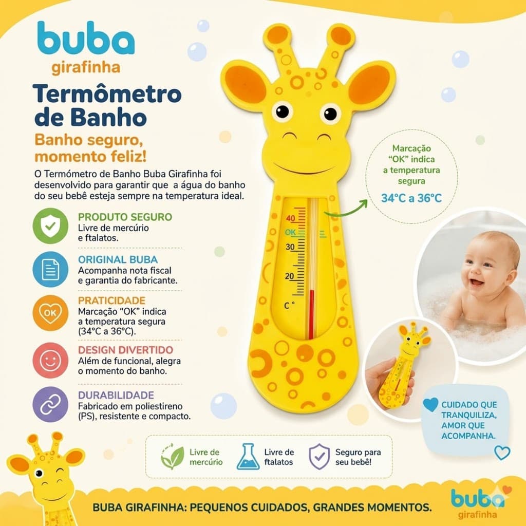 Termômetro De Banho Buba Girafinha Girafa buba