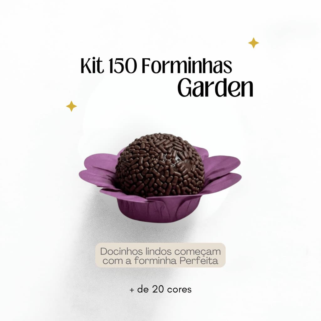 Kit 150 Forminhas Doces Finos Garden Casamentos e Festas