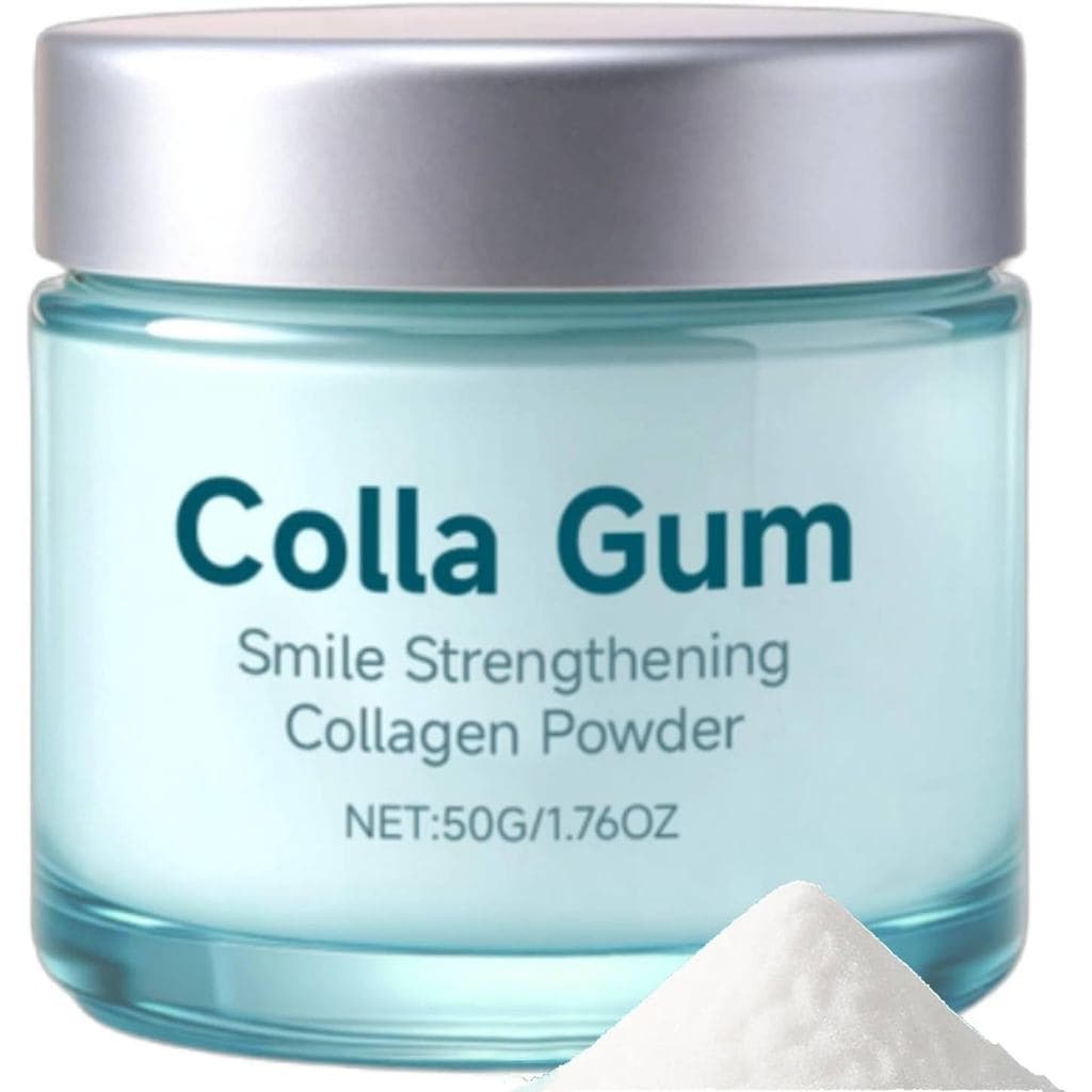 CollaGum Pó de Colágeno para Dentes, Pó de Colágeno para Gengivas e Dentes, Pó de Cuidado Oral Fortificante com Colágeno