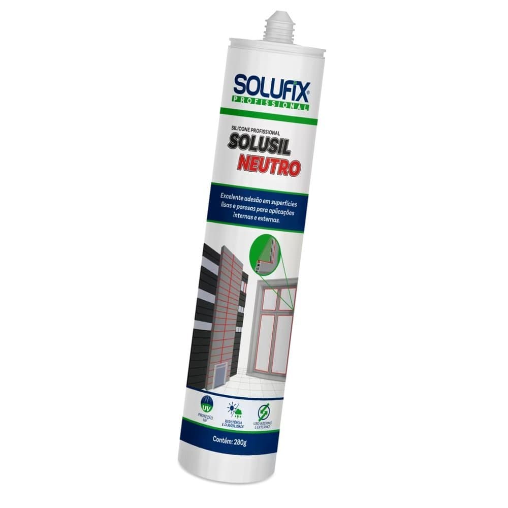 Silicone Solufix Profissional Neutro Preto 280g