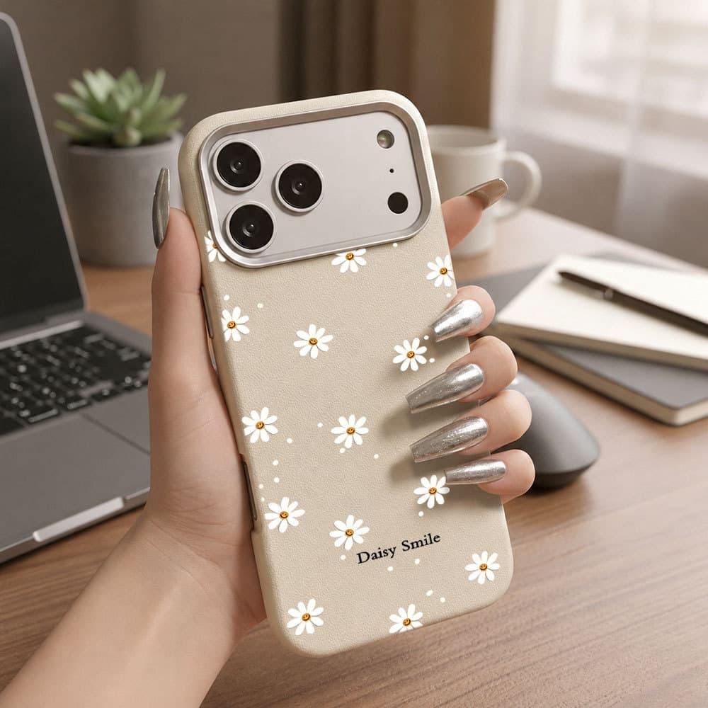 Capauro Para IPhone 17 Pro 13 11 12 16 15 14 Ar Normal Plus Max Margarida Flores Capinha