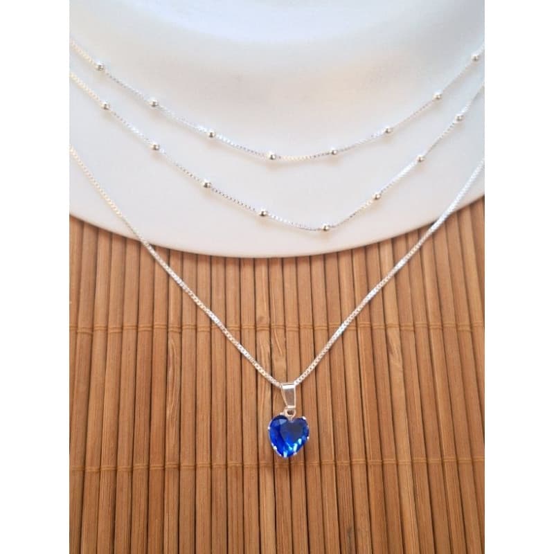 Gargantilha Chocker Dupla Banhado a Prata 925
