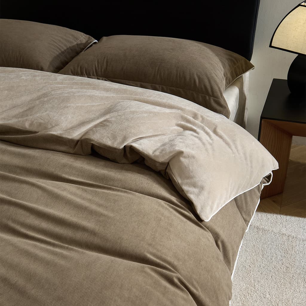 Elementos de luxo leves inverno fio tingido Jacquard bebê velo conjunto de quatro peças leite velo colcha capa cama