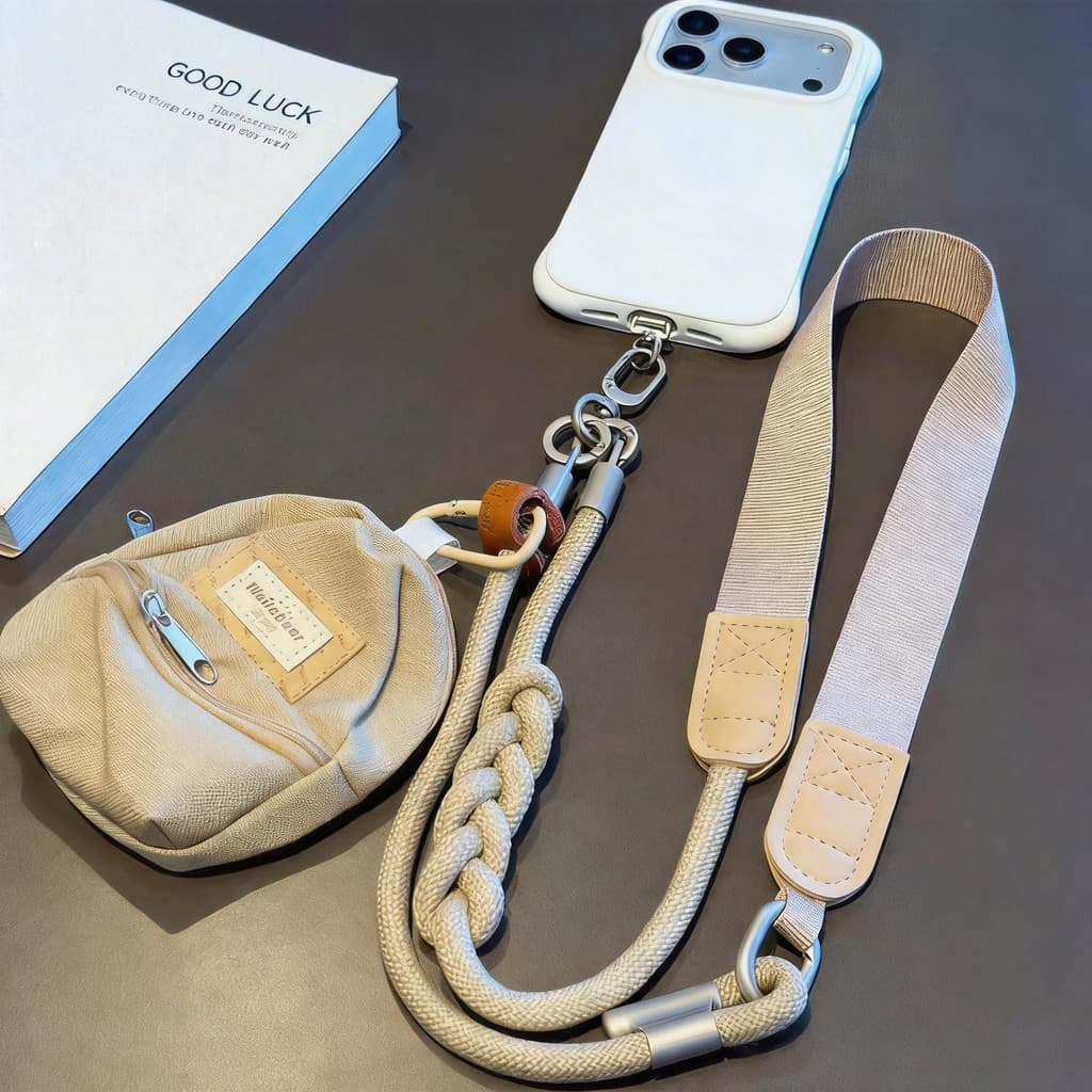 Cordão para Celular com Bolso de Armazenamento - Sistema Ajustável, Proteção Antifurto