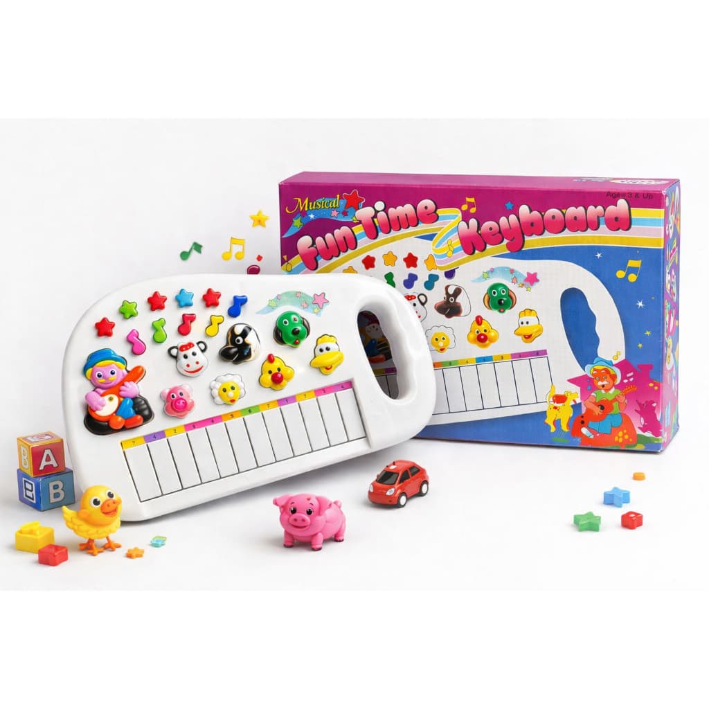 Piano Infantil Fazendinha Musical com Sons de Animais Teclado Educativo para Crianças