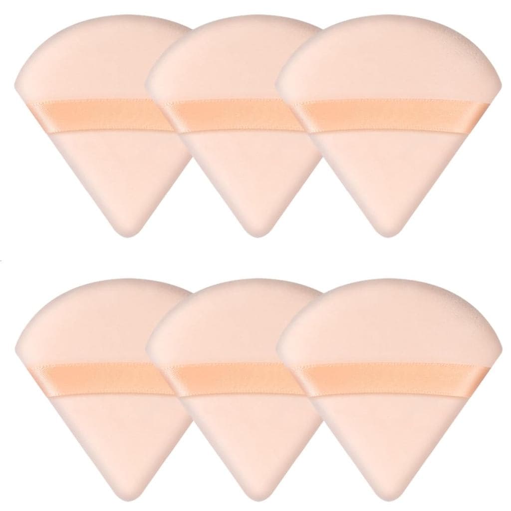 6 Peças Triângulo Pó Puff Esponja De Maquiagem Macia Fazer Para Facial Cosméticos Fundação
