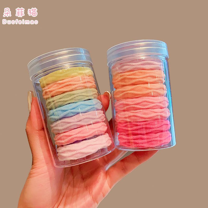 Laço de cabelo infantil, não machuca o cabelo, elástico alto, faixa de borracha, meninas, rabo de cavalo alto, bola, cor