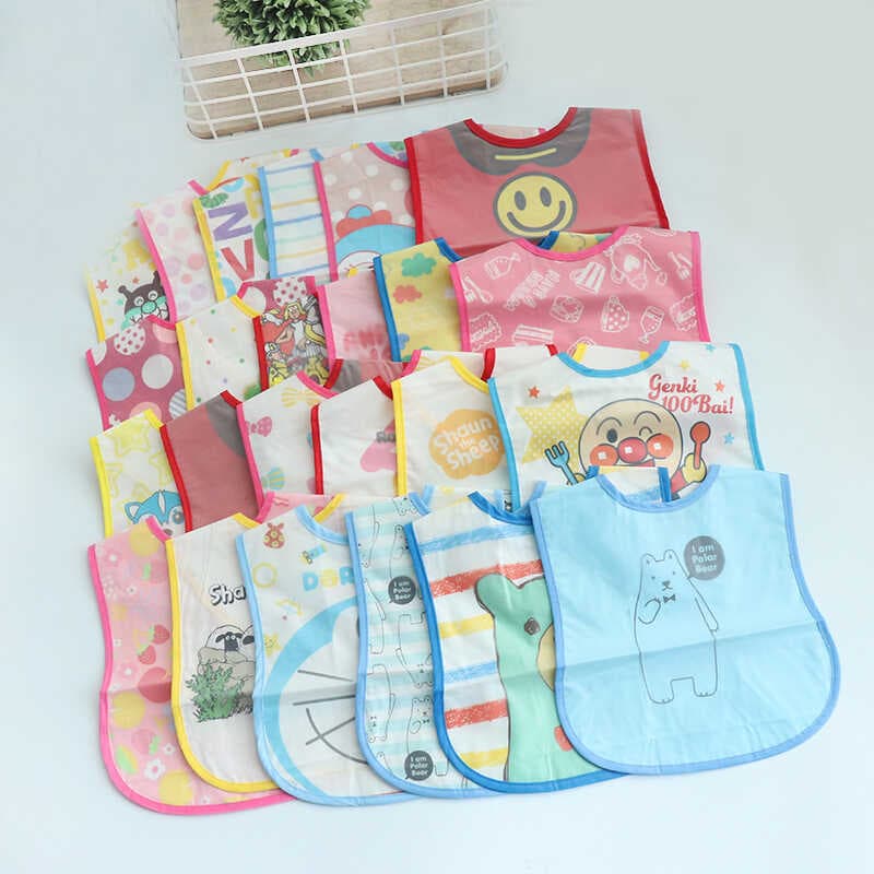 Promoção Babador impermeável para bebês Babador para bebês EVA à prova d'água para comer roupas para meninos e meninas