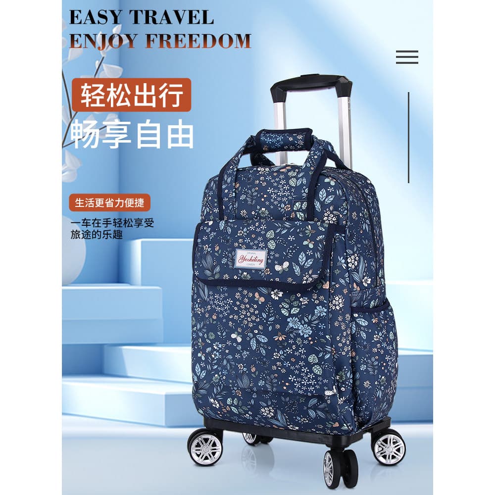 Saco de carrinho de grande capacidade dobrável portátil saco de viagem saco de bagagem de mão leve saco de viagem saco d