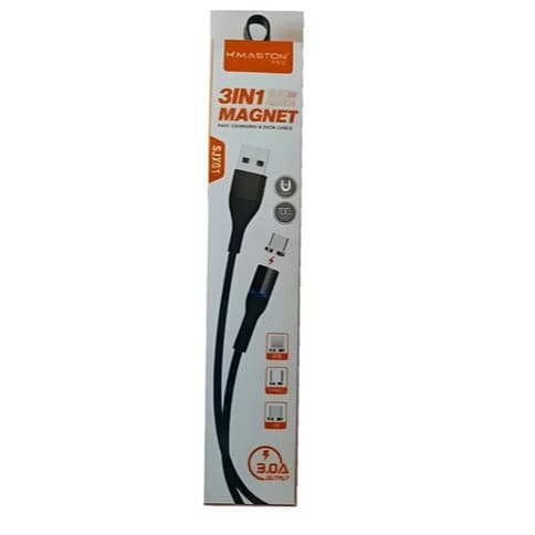 Cabo Carregador Magnético 3 Em 1 Type C Micro Usb