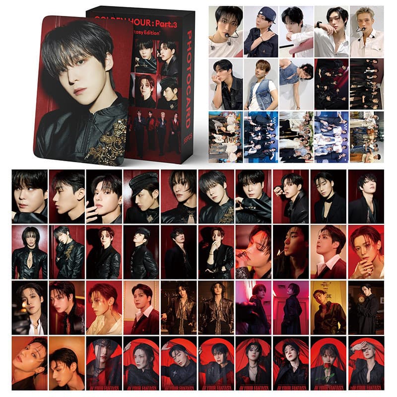 55pcs/box ATEEZ Photocard Golden Hour Parte 3 Em Seu Álbum De Fantasia KPOP LOMO Cartão De Coleção