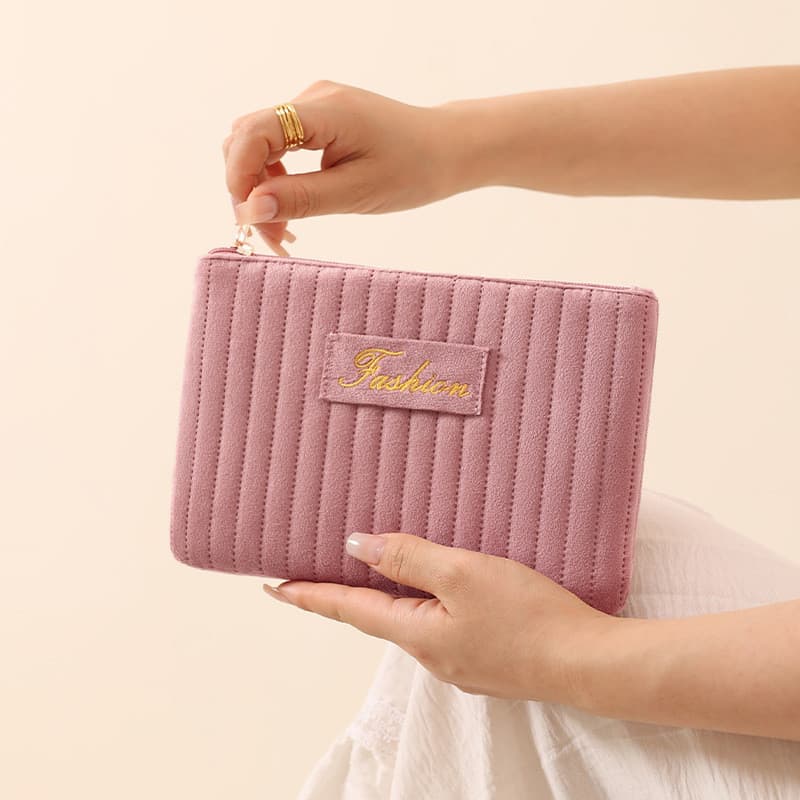 Casual All-Match saco de embreagem feminino grande capacidade forro moeda bolsa batom saco de armazenamento leve simples