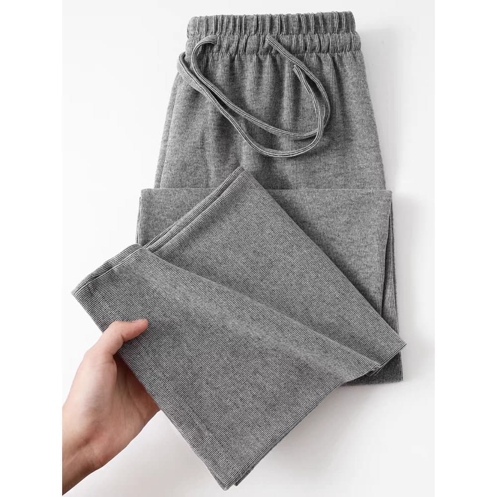 Primavera verão novo estilo All-Match calças de arroz glutinoso calças femininas Drape confortável calças de perna reta