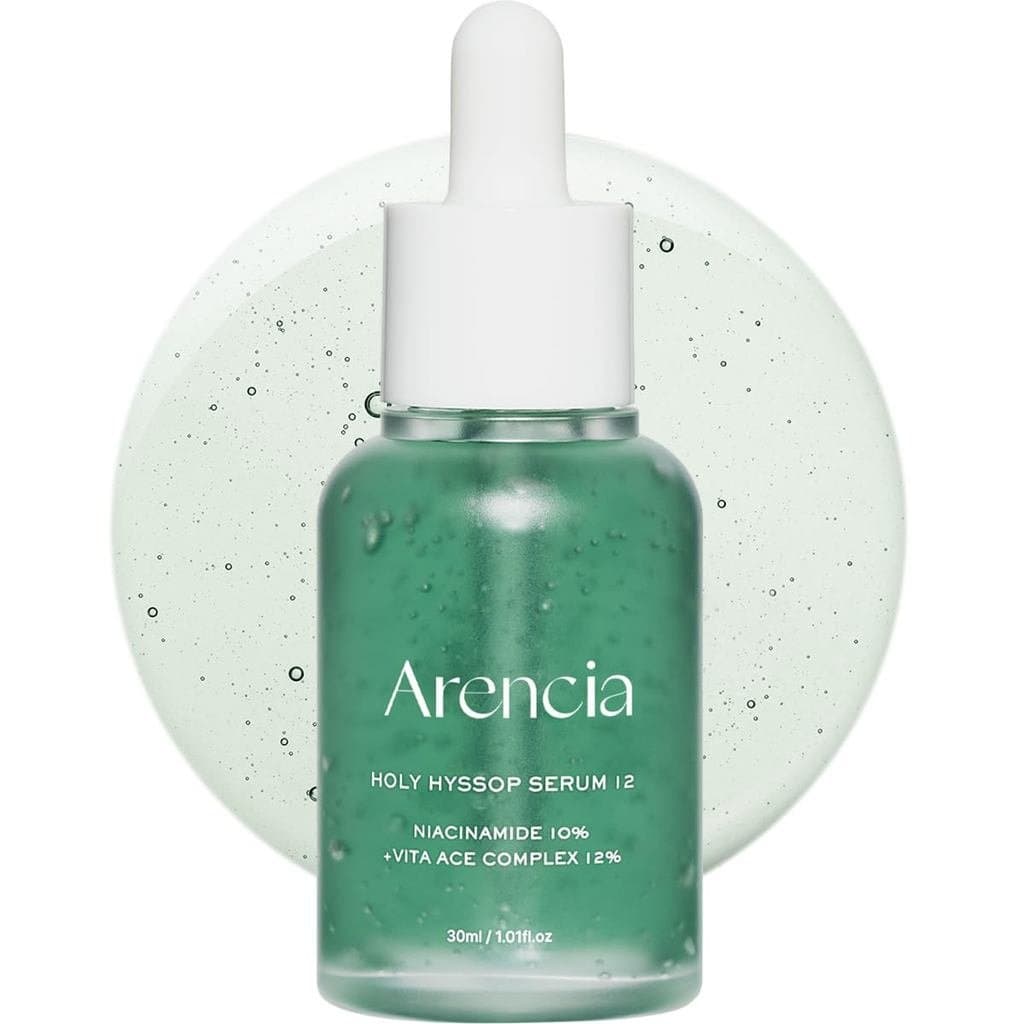 Sérum Iluminador Arencia Hyssop, 10% Niacinamida, 12% Vitaminas A, C, E - Sérum Hidratante, Anti-Envelhecimento para Pel