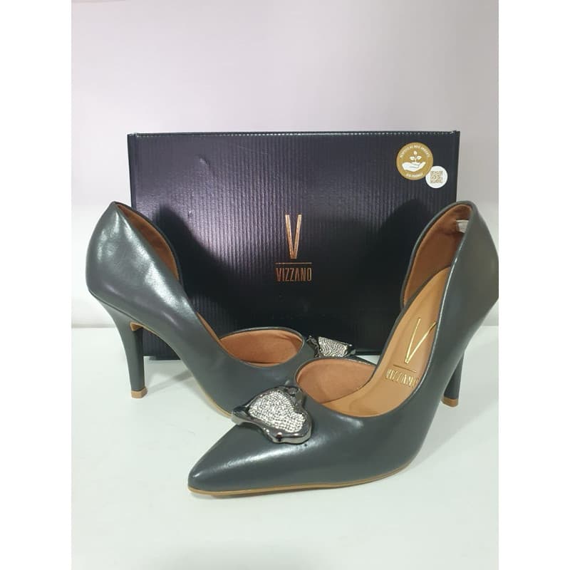 Vizzano scarpin napa macio e confortavel garda salto alto 11841728