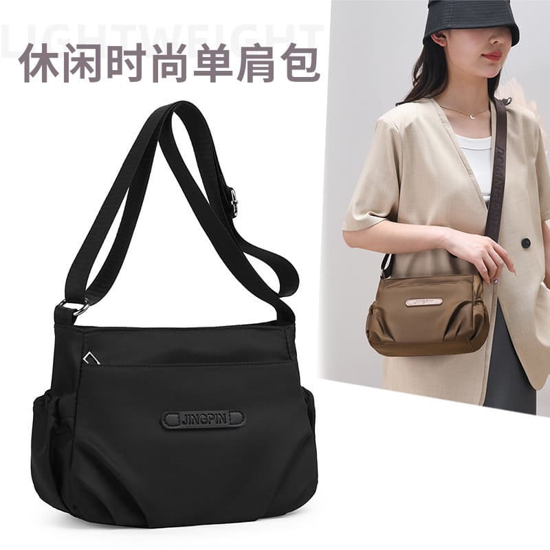 2025 verão novo estilo urbano simples ombro mensageiro saco elegante All-Match saco de pano de náilon