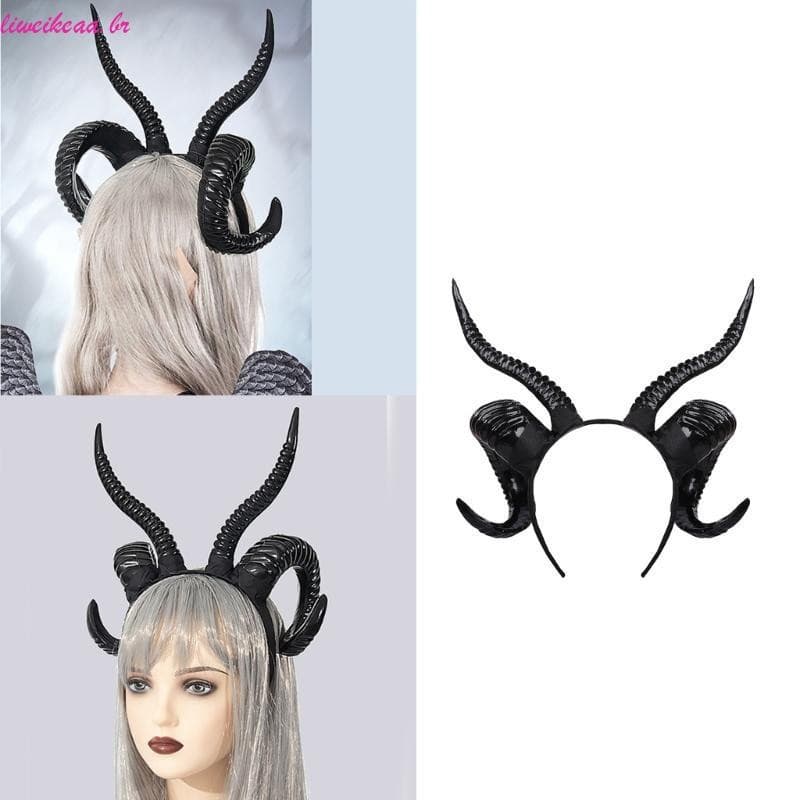 Liweikea COSPLAY Simulação Chifre Headbands Para Carnavais Festa Gótico Traje Ela