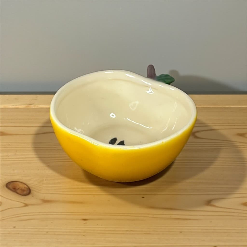 Bowl de Cerâmica Decorado Em Maça Para Cozinha 600ml Sopa Cereal Frutas