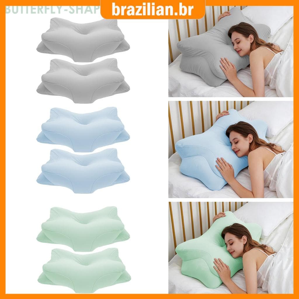 2 Pçs Pescoço Apoio Fronha Cervical Com Zíper Para Dormir Travesseiro SHOPCYC2603