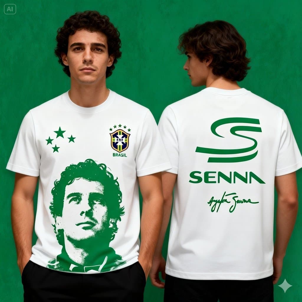 Camiseta Masculina Formula 1 Ayrton Senna Fãs Camisa Presente Unissex Feminina