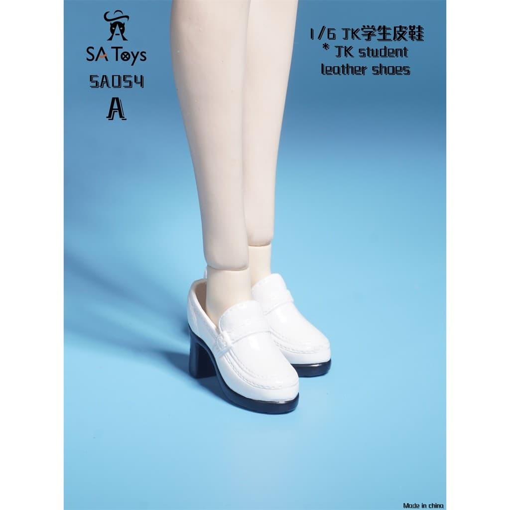 Estoque pronto SA Toys SA054 1/6 Soldado Feminino JK Estudante Sapatos de Couro Sapatos de Couro Feminino Corpo de Estud