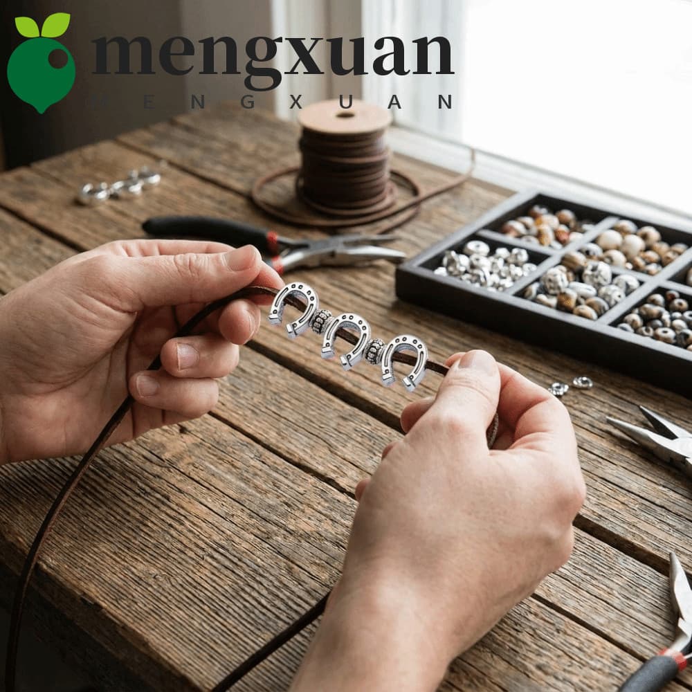 MENGXUAN1 30 Unidades/Conjunto Acessórios De Conexão Em Forma De U , Acabamento Prateado Antigo Vintage , Descobertas De