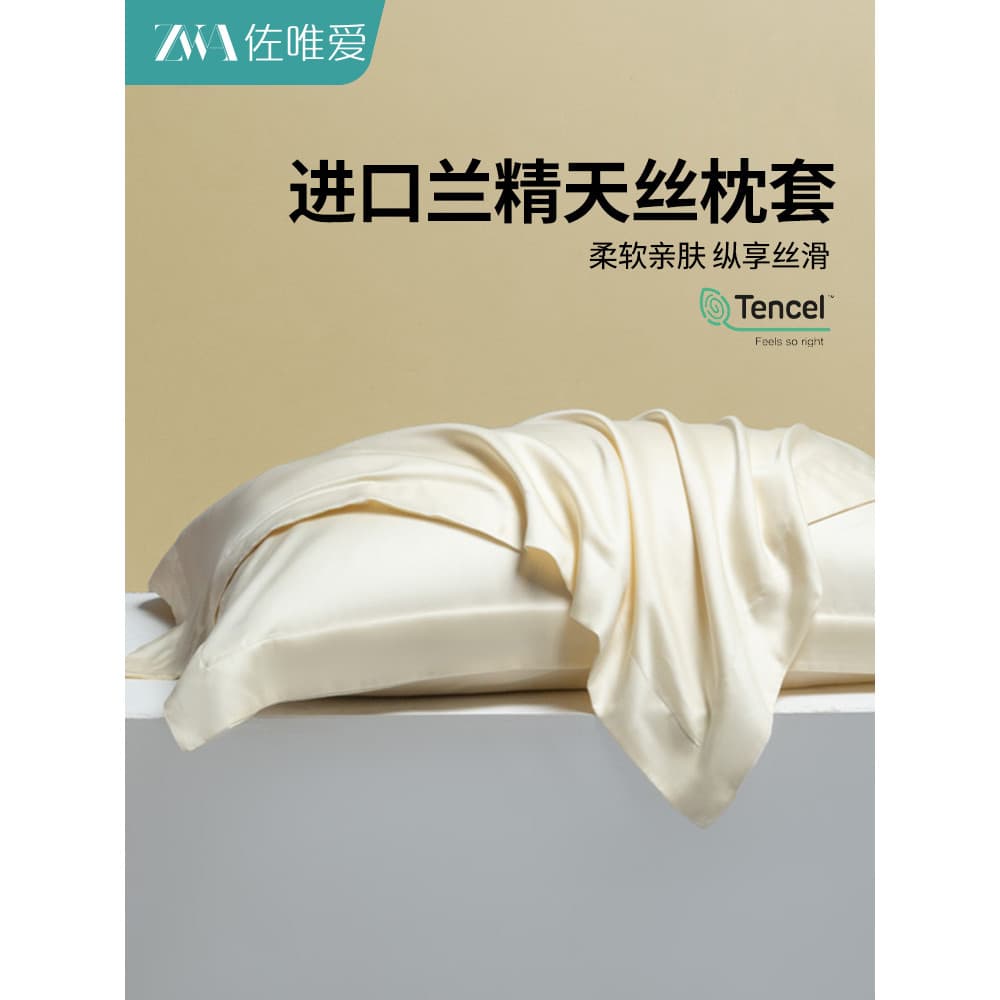 High-End Tencel fronha par conjunto de fronha de seda verão gelo seda 48cm x 74cm travesseiro núcleo forro capa novo