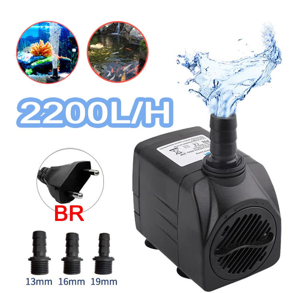 Bomba Submersível De 2200 L/h Adequada Para Aquários, Lagos, Fontes E Bebedouros De Animais De Estimação.