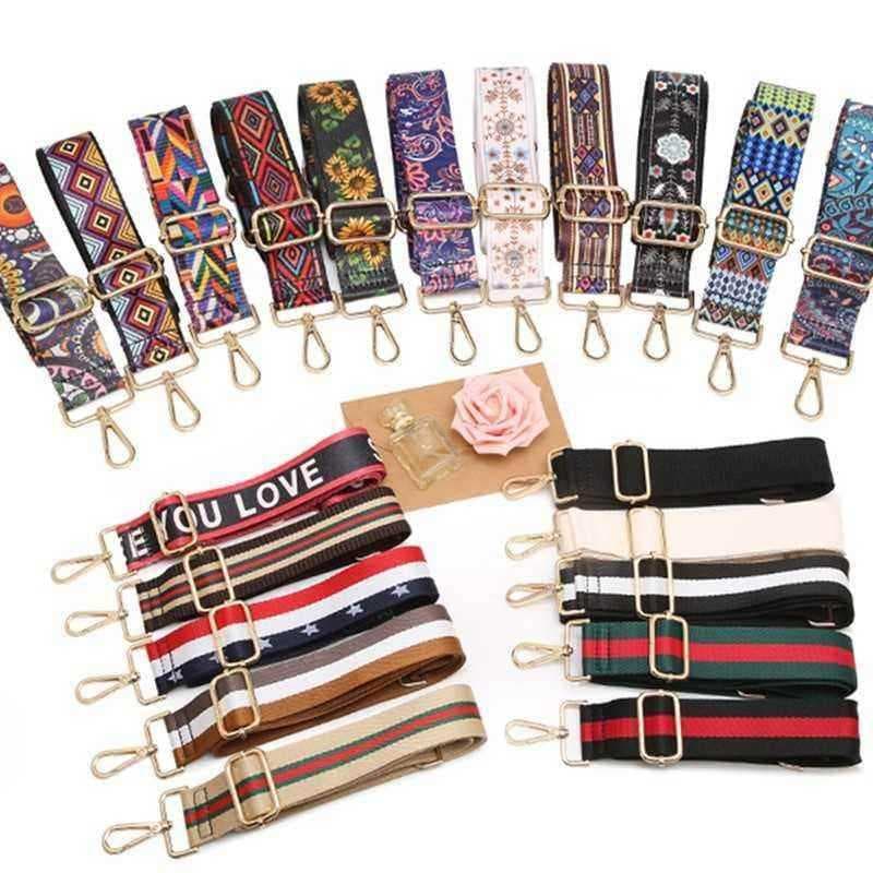 Acessórios para alça de bolsa Bolsa transversal de um ombro All-Match Cor contrastante Estilo étnico Alça de ombro larga