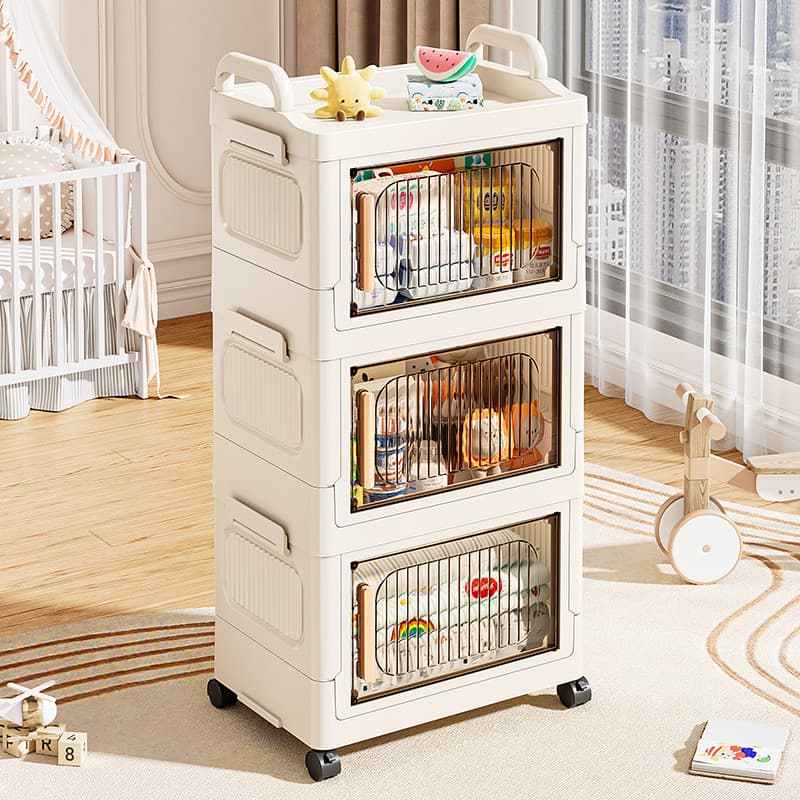 Rack de armazenamento para carrinho de bebê, rack móvel, mesa de alimentação do bebê, armário de armazenamento, classifi