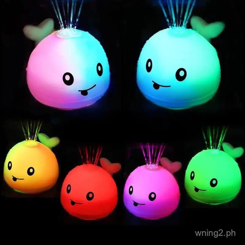 Brinquedo de Banho para Bebês com Design de Baleia, 1 Unidade, Brinquedo de Água com Sensor Automático, Brinquedo de Ban