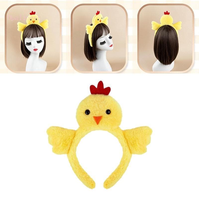 Opalineer Kids Costume Hair Hoop Cute Chick Design Elástico Confortável Headwear Adereços