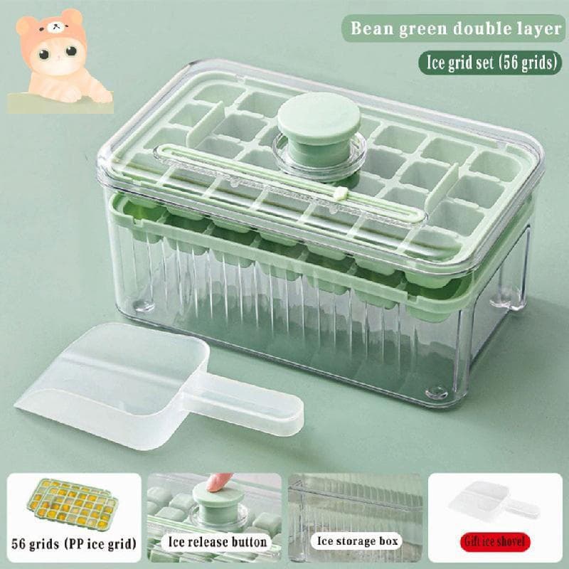 Bandeja De Cubos De Gelo De Qualidade Alimentar Sem BPA Com Tampa De Silicone Tipo Prensa Inferior Fabricante Para Freez
