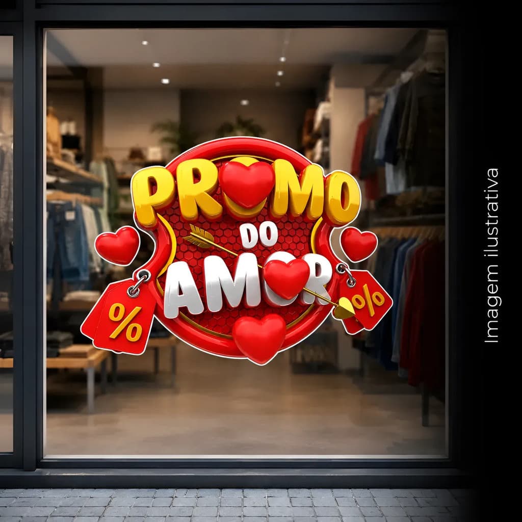 Adesivo Decorativo 3d Promo Do Amor Promoção